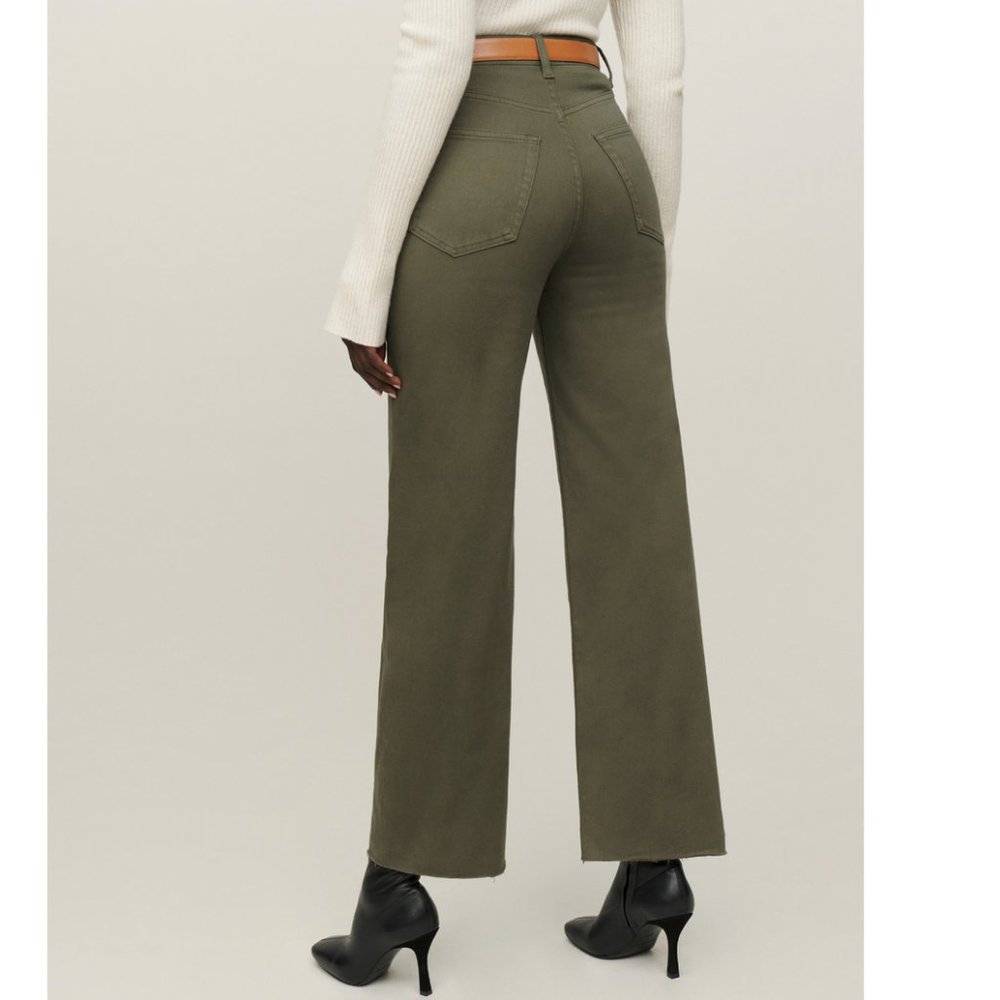 Emma High Rise Wide Leg Jeans in Kalamata, Size 24